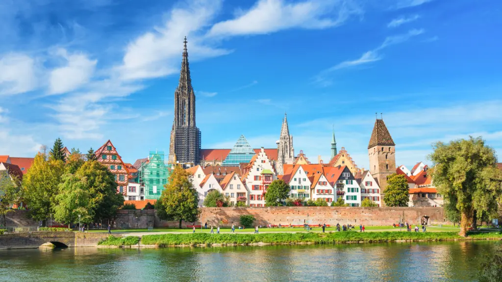 Panoramablick auf die Stadt Ulm, Deutschland